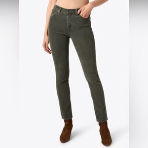 AG The Stevie Ankle, green corduroys, size - 25R